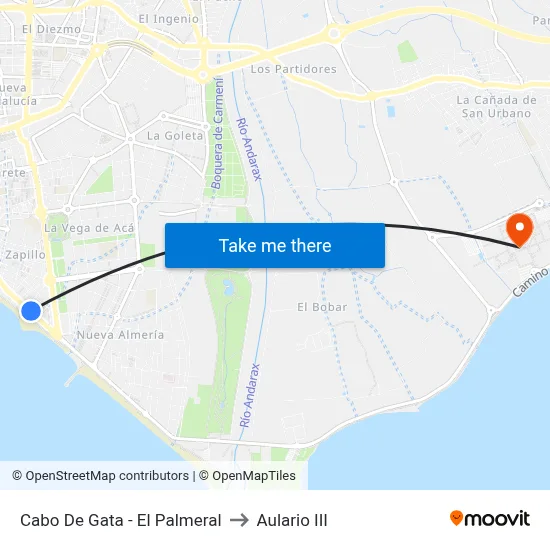 Cabo De Gata - El Palmeral to Aulario III map