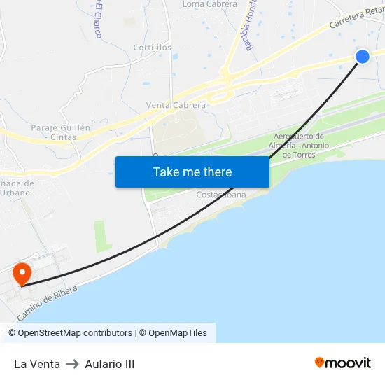 La Venta to Aulario III map