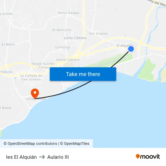 Ies El Alquián to Aulario III map