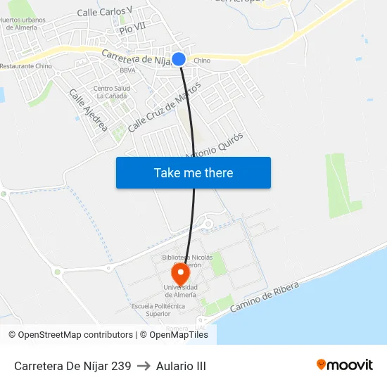 Carretera De Níjar 239 to Aulario III map