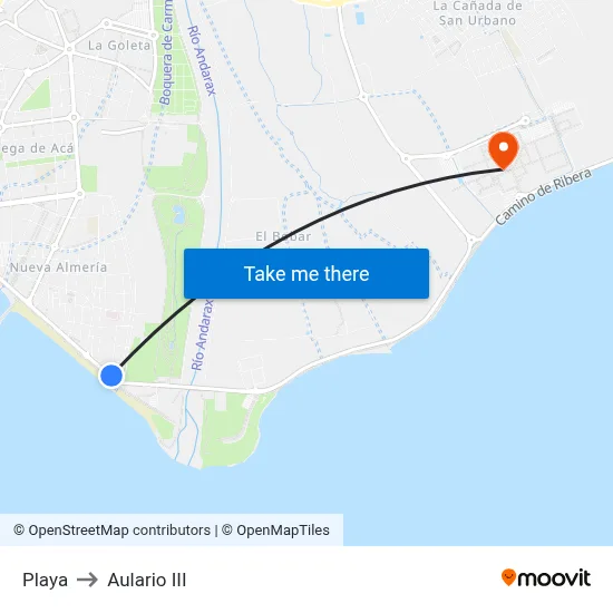Playa to Aulario III map