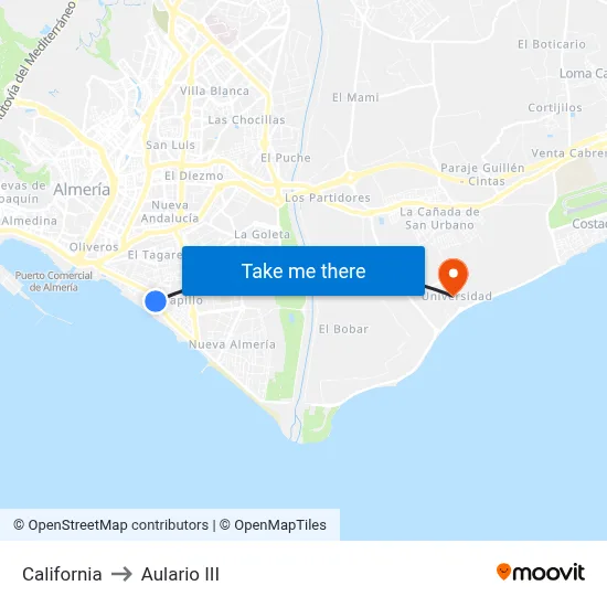 California to Aulario III map