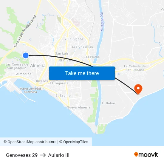 Genoveses 29 to Aulario III map