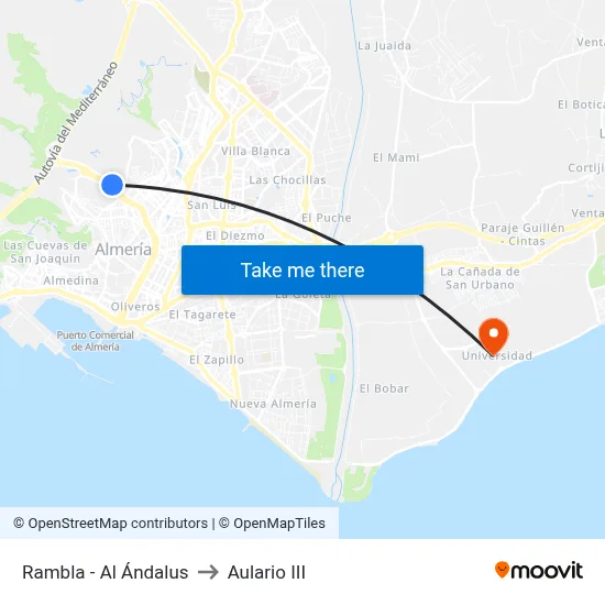 Rambla - Al Ándalus to Aulario III map