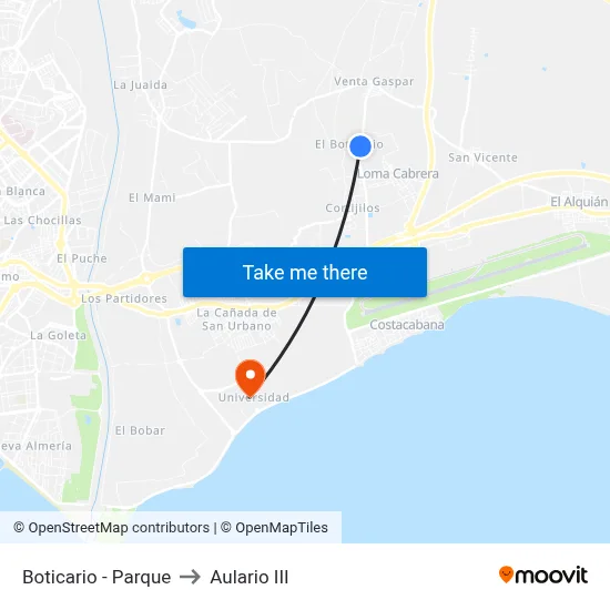 Boticario - Parque to Aulario III map