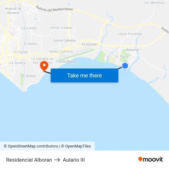Residencial Alboran to Aulario III map