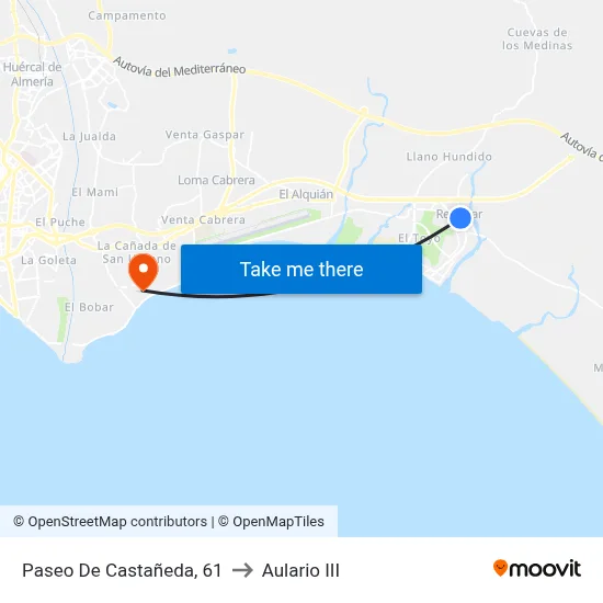 Paseo De Castañeda, 61 to Aulario III map