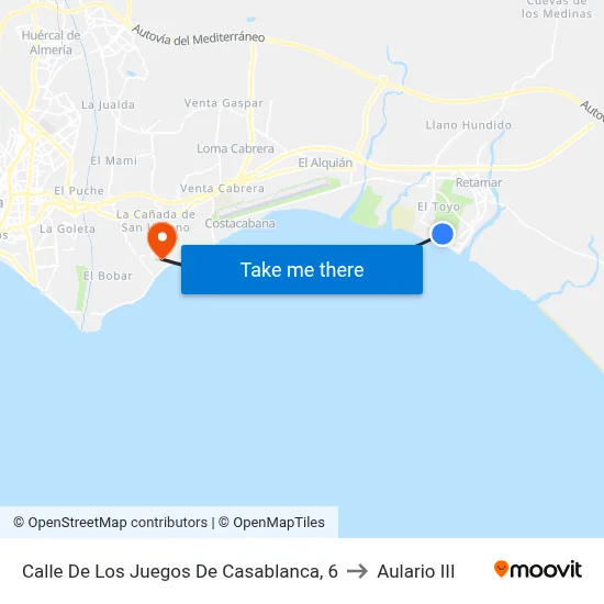 Calle De Los Juegos De Casablanca, 6 to Aulario III map