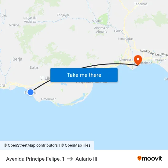 Avenida Príncipe Felipe, 1 to Aulario III map