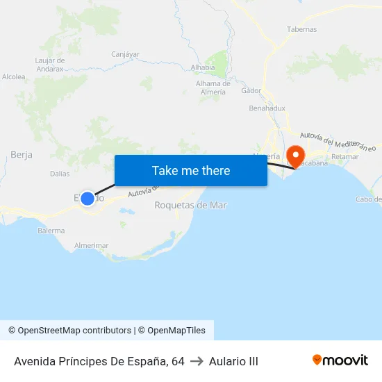 Avenida Príncipes De España, 64 to Aulario III map