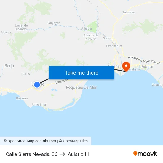 Calle Sierra Nevada, 36 to Aulario III map