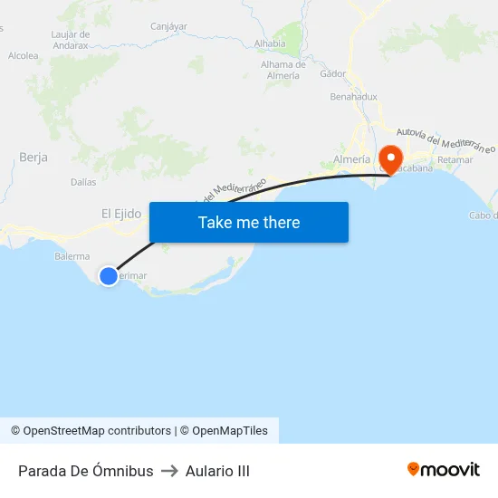 Parada De Ómnibus to Aulario III map
