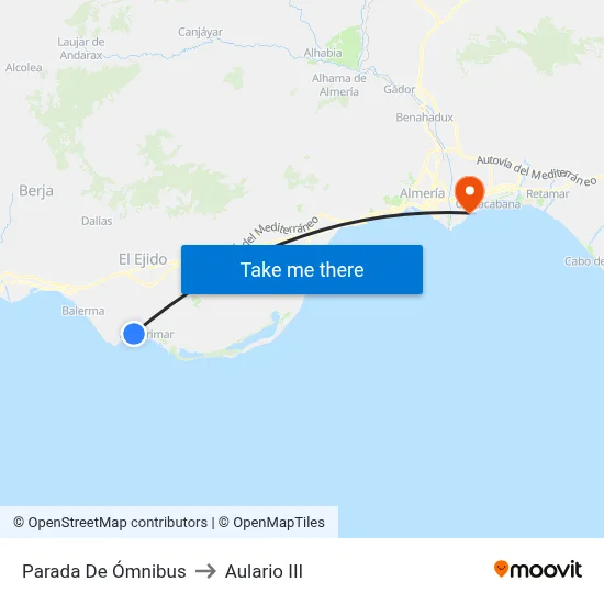 Parada De Ómnibus to Aulario III map