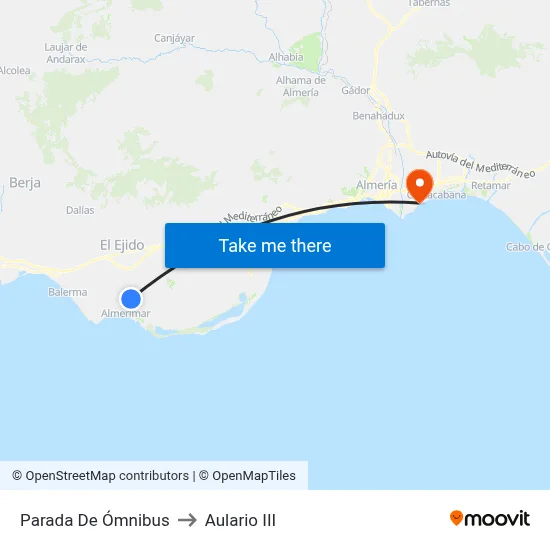 Parada De Ómnibus to Aulario III map