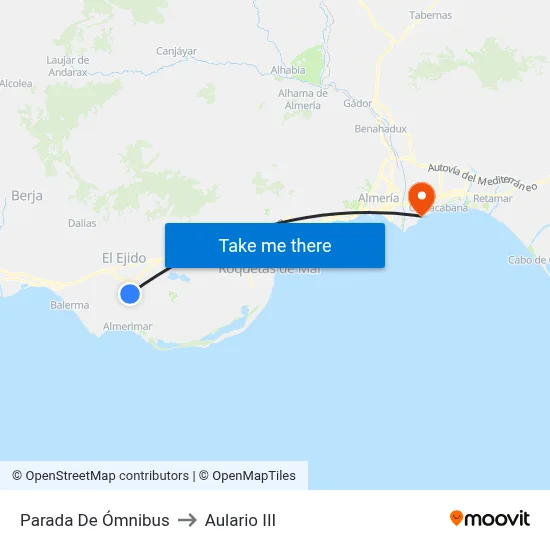 Parada De Ómnibus to Aulario III map