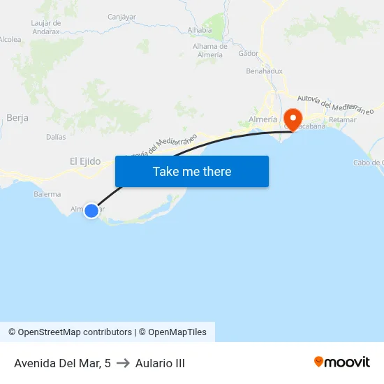 Avenida Del Mar, 5 to Aulario III map