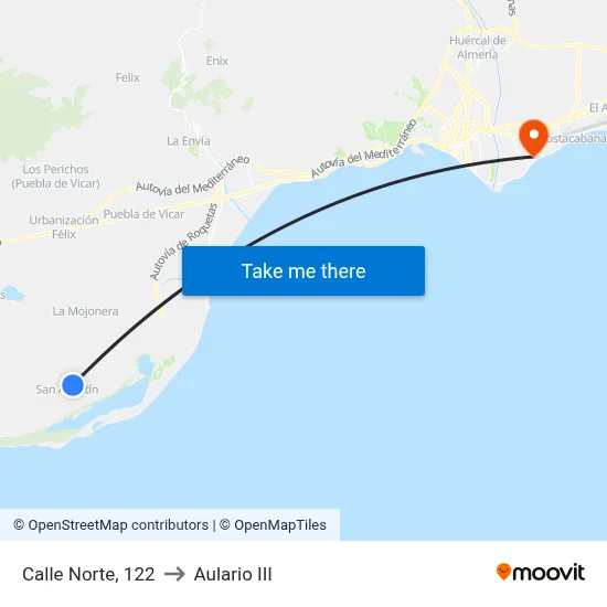 Calle Norte, 122 to Aulario III map
