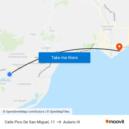 Calle Pico De San Miguel, 11 to Aulario III map