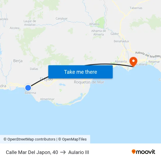 Calle Mar Del Japon, 40 to Aulario III map