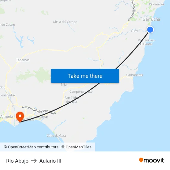 Río Abajo to Aulario III map