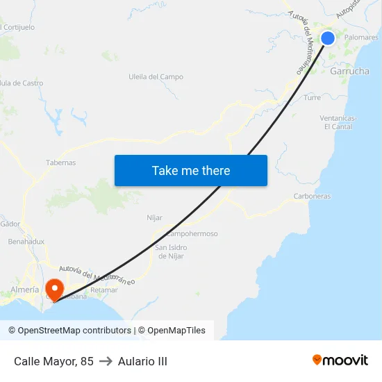 Calle Mayor, 85 to Aulario III map