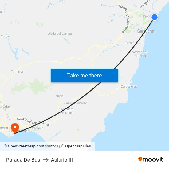Parada De Bus to Aulario III map