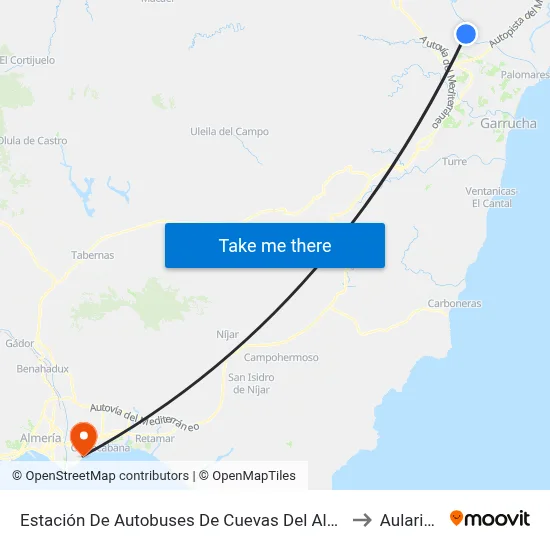 Estación De Autobuses De Cuevas Del Almanzora to Aulario III map