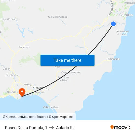 Paseo De La Rambla, 1 to Aulario III map