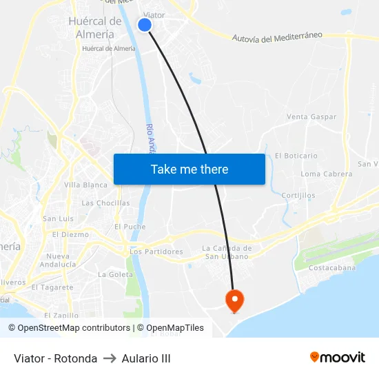 Viator - Rotonda to Aulario III map