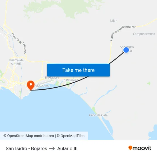 San Isidro - Bojares to Aulario III map