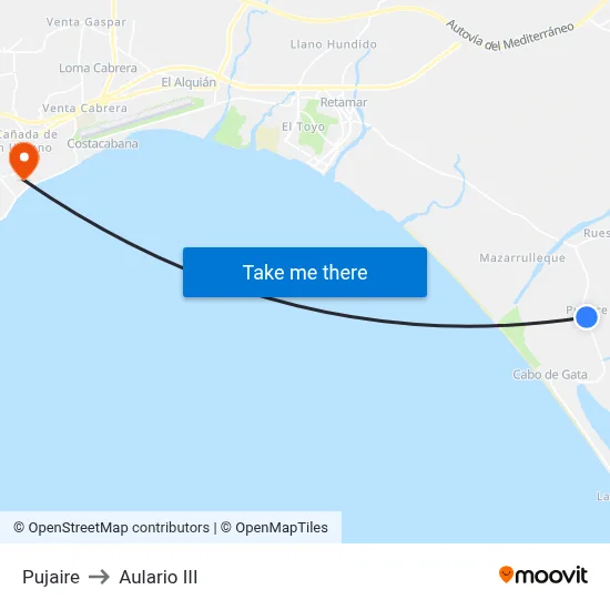 Pujaire to Aulario III map