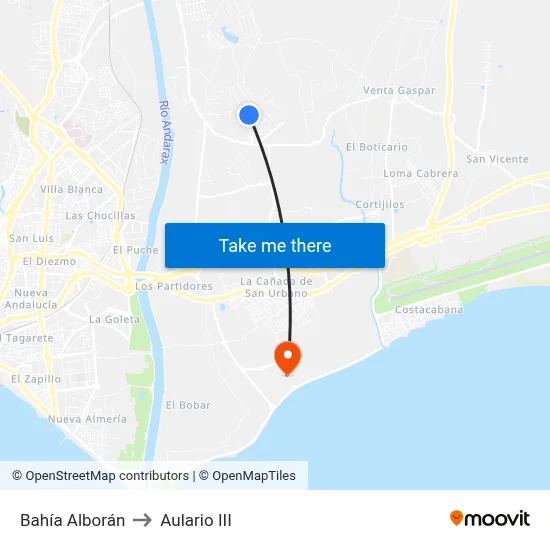 Bahía Alborán to Aulario III map