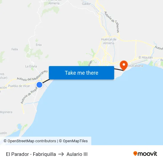 El Parador - Fabriquilla to Aulario III map