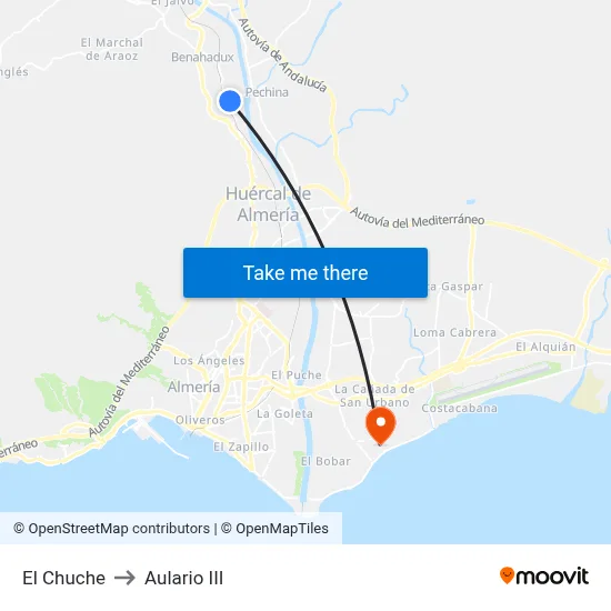 El Chuche to Aulario III map