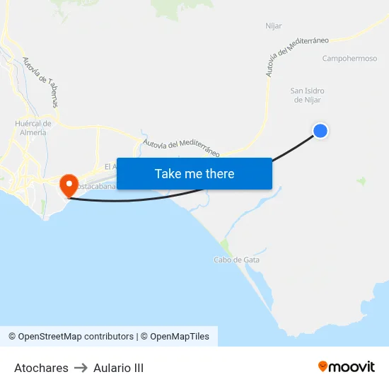 Atochares to Aulario III map