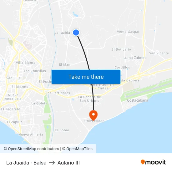 La Juaida - Balsa to Aulario III map