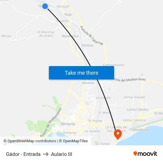 Gádor - Entrada to Aulario III map