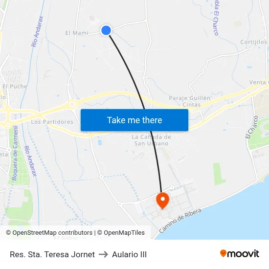 Res. Sta. Teresa Jornet to Aulario III map