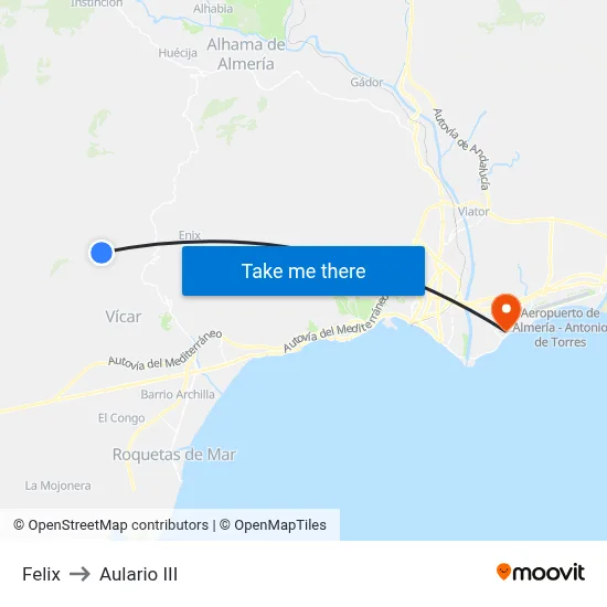 Felix to Aulario III map