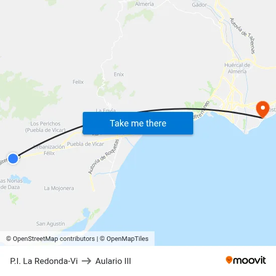 P.I. La Redonda-Vi to Aulario III map