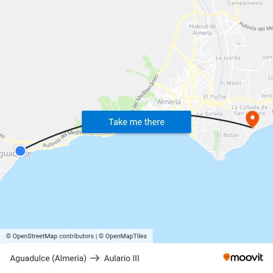Aguadulce (Almeria) to Aulario III map