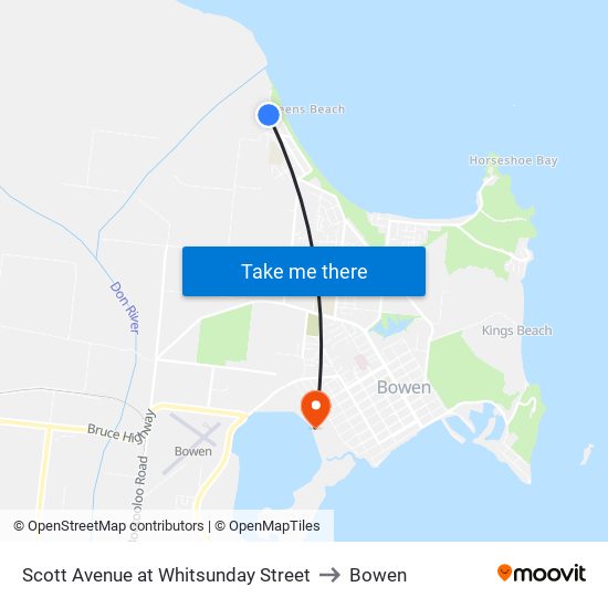 Scott Avenue at Whitsunday Street to Bowen map