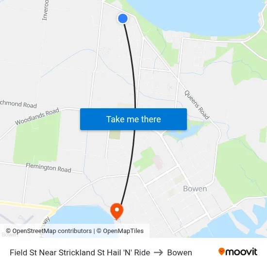 Field St Near Strickland St Hail 'N' Ride to Bowen map