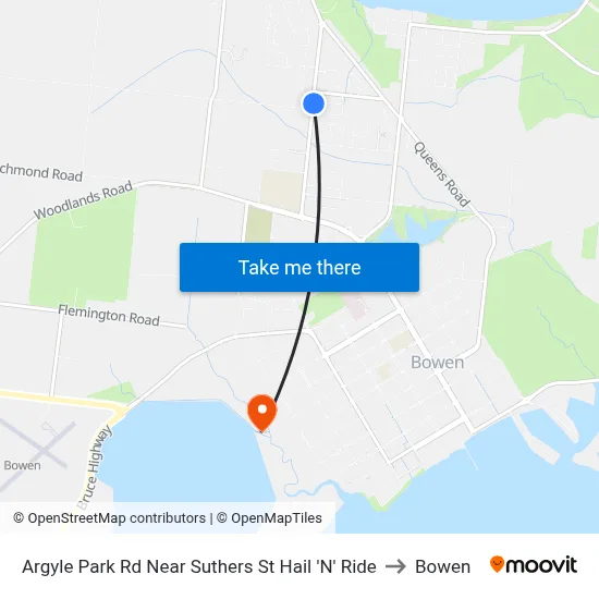 Argyle Park Rd Near Suthers St Hail 'N' Ride to Bowen map