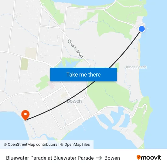 Bluewater Parade at Bluewater Parade to Bowen map
