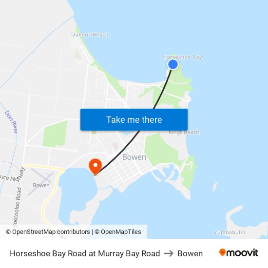 Horseshoe Bay Road at Murray Bay Road to Bowen map
