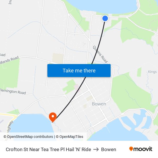 Crofton St Near Tea Tree Pl Hail 'N' Ride to Bowen map