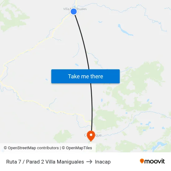 Ruta 7 / Parad 2 Villa Maniguales to Inacap map