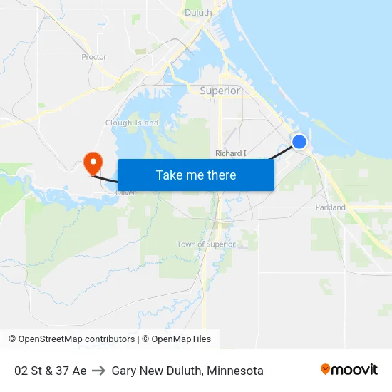 02 St & 37 Ae to Gary New Duluth, Minnesota map