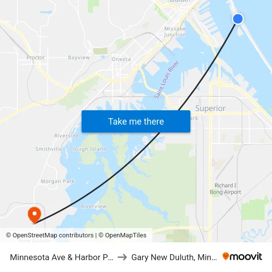 Minnesota Ave & Harbor Po Circle to Gary New Duluth, Minnesota map